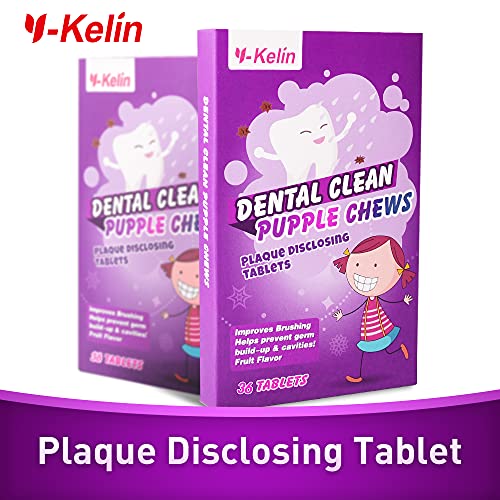 Y-Kelin Dental Plaque Disclosing Tablets for Kids Adults Showing Plaque by Changing Color Helps Teach Brushing Habits for Clean Teeth 36 Count - Image 5