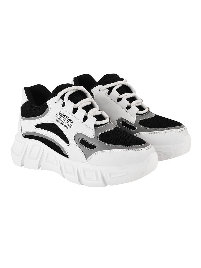 Shoetopia Casual Sporty Look Black Sneakers for Women & Girls /UK7 - Image 1