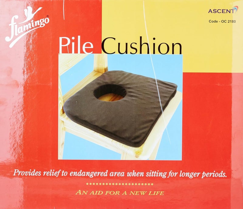 Flamingo Pile Cushion - Black - Image 2