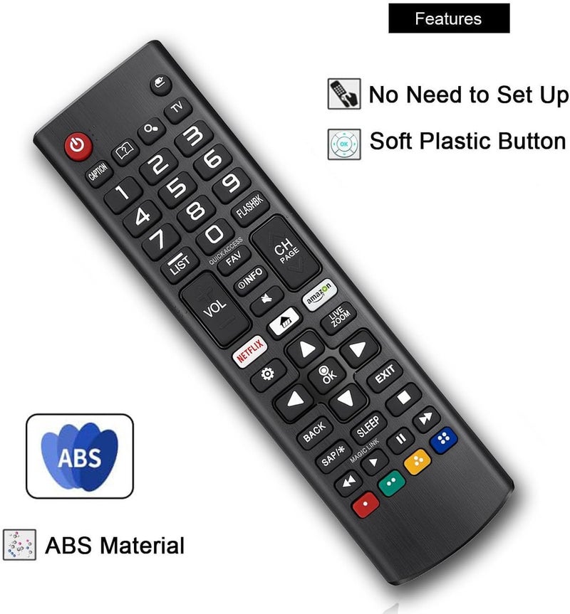 BOMAZ Replacement Remote Control for LG Smart LED TV 43LV340C 49UJ6200 49UJ6200-UA 49UJ6300 49UJ6300-UA 65UK6090 UK6090PUA 65UJ6200 65UJ6200-UA Universal for LG TV Remote - Image 2