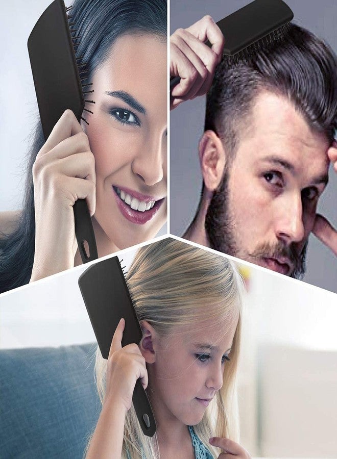 Calitate24 flat hair brush for women detangler hair brush detangler hair brush for curley hair detangler hair comb Ultra-Soft IntelliFlex Bristles For All Hair Types - Removes Dirt, Excess Oils & Impurities with 1 set of briad maker - Image 3