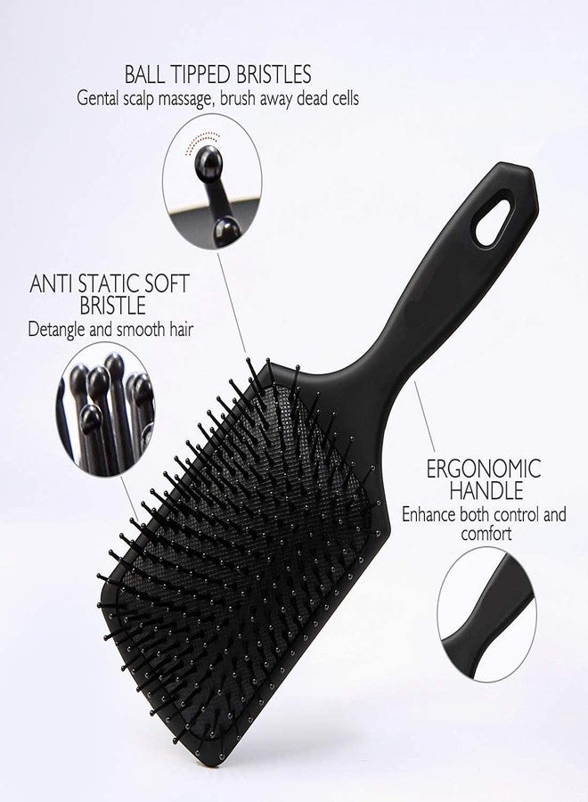 Calitate24 flat hair brush for women detangler hair brush detangler hair brush for curley hair detangler hair comb Ultra-Soft IntelliFlex Bristles For All Hair Types - Removes Dirt, Excess Oils & Impurities with 1 set of briad maker - Image 5