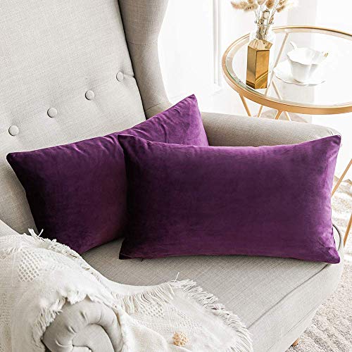 Khooti Velvet Cushion Cover, 8X12 Inches/20X30 Cm | Wine | Pack of 1 | Solid Plain Soft & Smooth, Decorative Cushion Covers for Living Room, Bedroom, Couches, Chairs, Sofas, Beds & Home Decor - Image 2