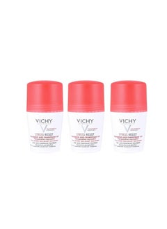 VICHY 72H Unisex Stress Resist Anti-Transpirant (50ml)- Set of 3