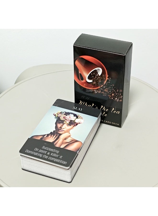 NIBEMINENT 10.3 * 6 cm Tea Fortune Divination Card Set - Tarot Cards - 78 Cards - Image 2