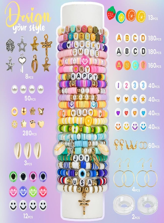 Sunlode 25000Pcs Clay Beads Bracelets Making Kit for Girls, 6 Boxes Beads for Jewelry Making Charms for Jewelry Making Kit Friendship Bracelet Kit Teen Girl Gifts Trendy Stuff Letter Beads Craft Adult - Image 3