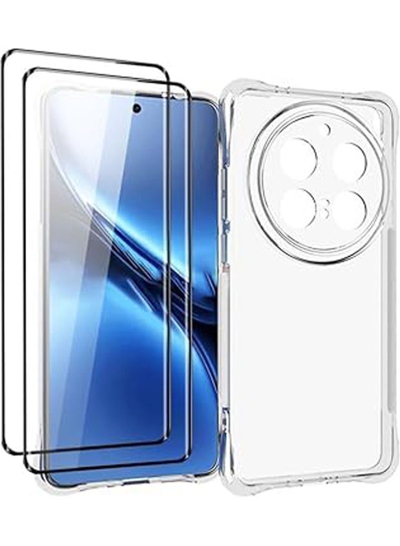 general Slim Case Compatible with VIVO X200 Pro 5G, [Anti-scratch] Soft Transparent TPU Protective Case, with [2-Pack] Screen Protectors - Image 1