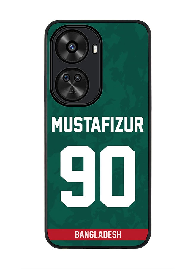 Stylizedd Rugged Black edge case for Huawei nova 12 SE / Huawei nova 11 SE 4G, Slim fit Flexible Thin Cover - Team Bangladesh Mustafizur Rahman, Jersey No 90  - Image 1