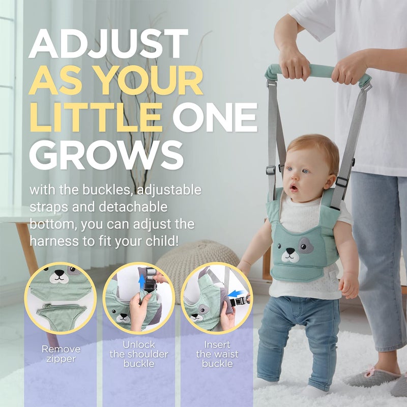 Watolt Baby Walking Harness - Handheld Kids Walker Helper - Toddler Infant Walker Harness Assistant Belt - Child Baby Walk Learning Help Support Assist Trainer Tool - for 7-24 Month Old - Image 2
