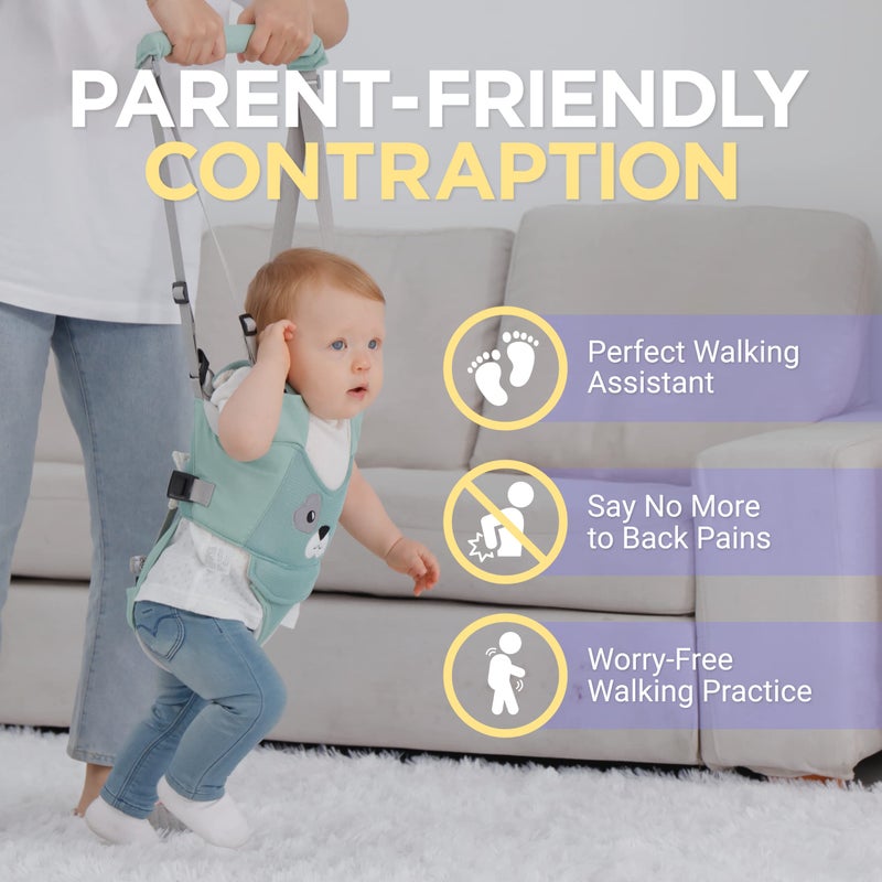 Watolt Baby Walking Harness - Handheld Kids Walker Helper - Toddler Infant Walker Harness Assistant Belt - Child Baby Walk Learning Help Support Assist Trainer Tool - for 7-24 Month Old - Image 3