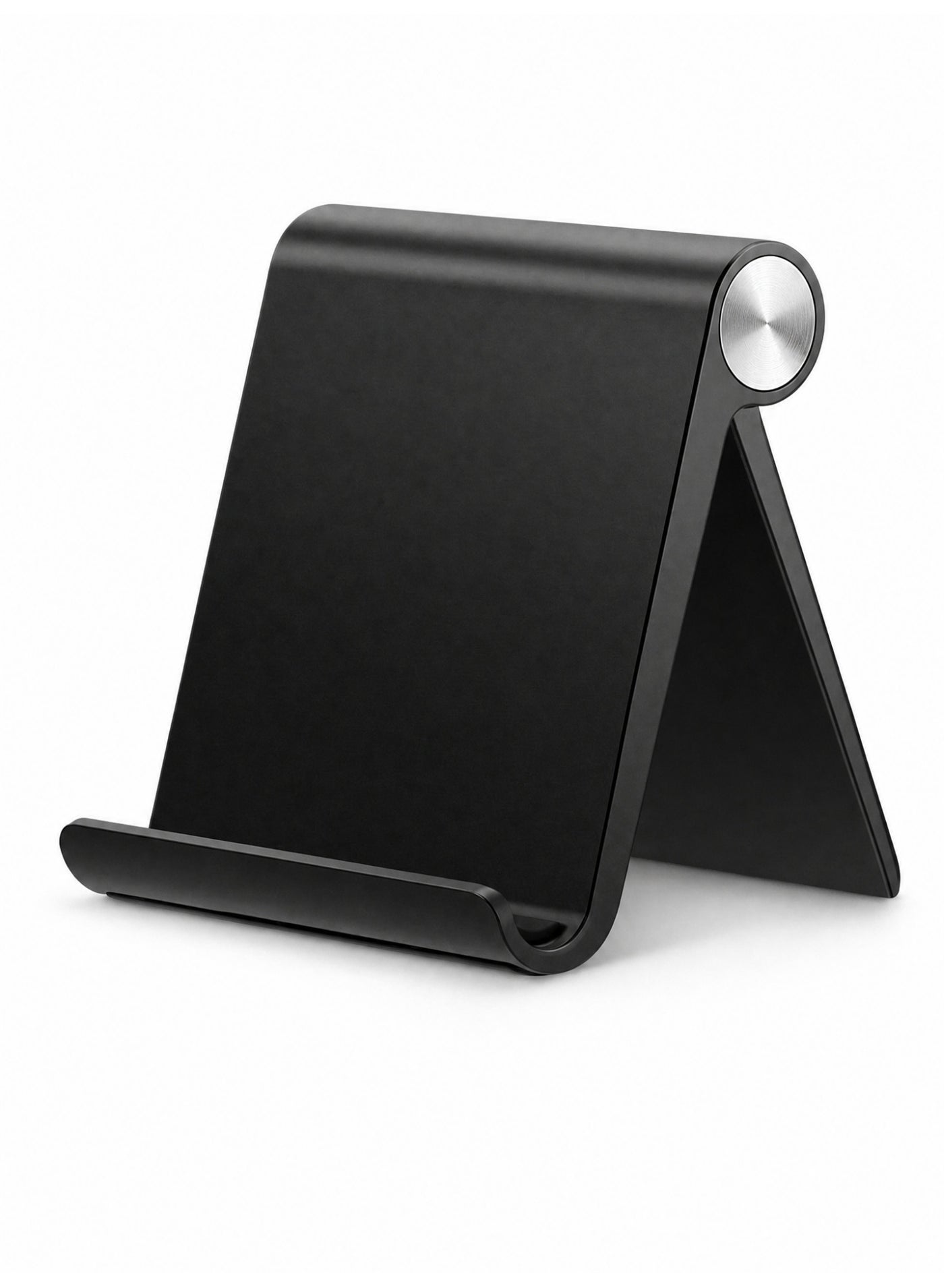Adjustable Foldable Phone Stand for Desk 4-7.9 Inch, Portable Mobile Holder Compatible with iPhone 15 14 13 Pro Max Samsung Galaxy S24 Ultra Xiaomi Huawei, Anti-Slip Desktop Mount, Black