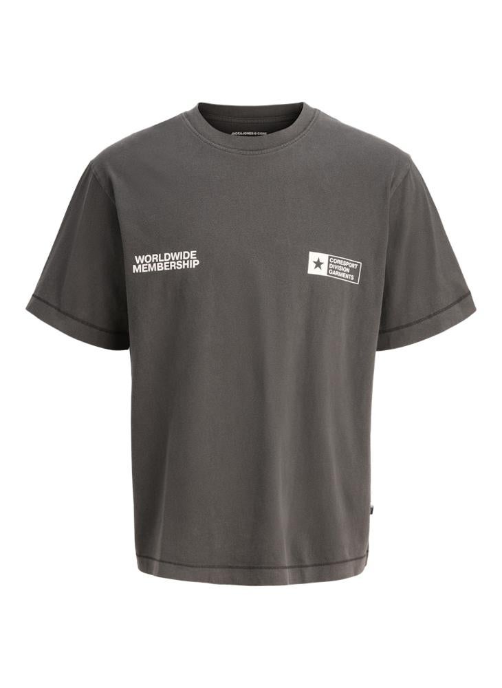 JACK & JONES Front Dyed Regular Fit Crew Neck T-Shirt