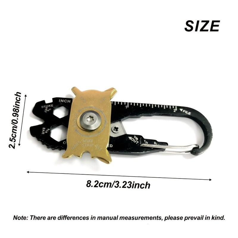 Keychain Multi Tool For Men Carbon Steel Pocket Tool Set With Handheld Screwdriver Bottle Opener Pry Bar Gift For Dad Husband Groomsmen Camping Accessory Multitool - Image 3