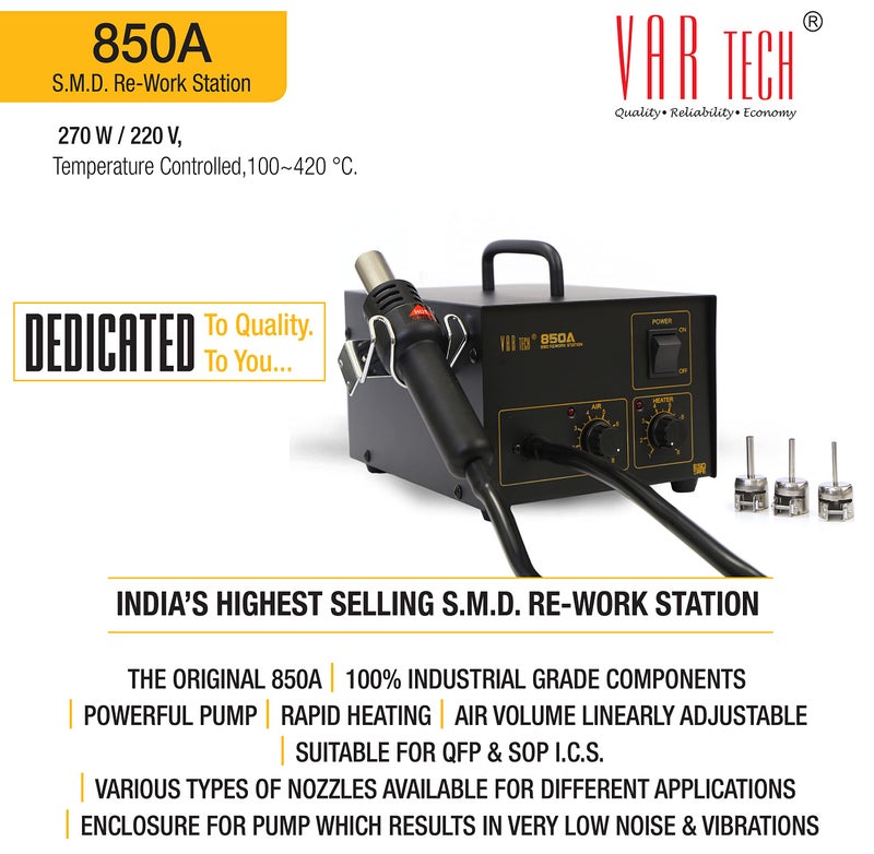 VAR TECH 850A SMD Rework station 270W 100 to 420 °C Industrial Grade - Image 3