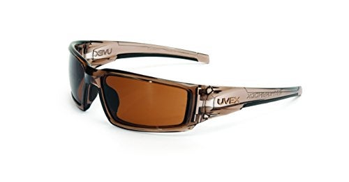 UVEX Honeywell Uvex Hypershock Safety Glasses, Brown Frame with Espresso Lens & HydroShield Anti-Fog Coating (S2961HS) 5.6 x 1.7 inch - Image 1