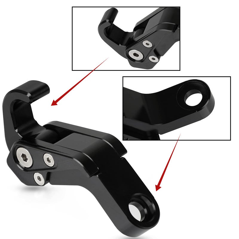 YIEBA Compatible with NMAX 155 2020 Motorcycle Scooter CNC Aluminum Alloy Luggage Helmet Bag Hook (Black) - Image 2