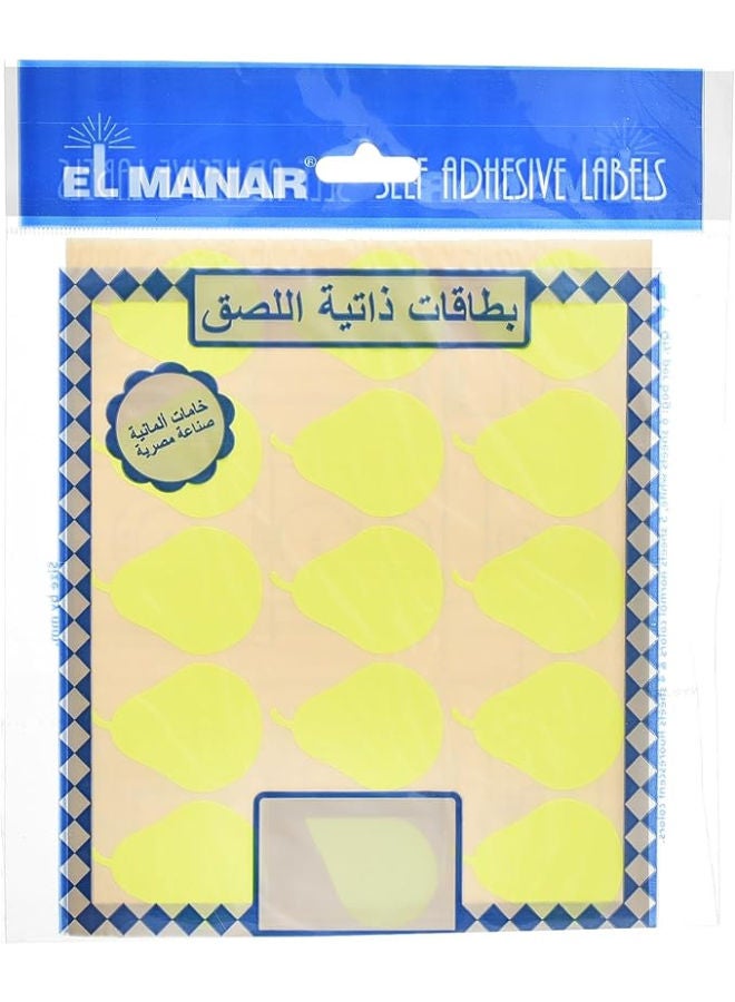 El Manar Delightful Pear-Shaped Adhesive Label Sticker, 31x41.5 mm With Premium Material Suitable For Home, School And Office - Image 3