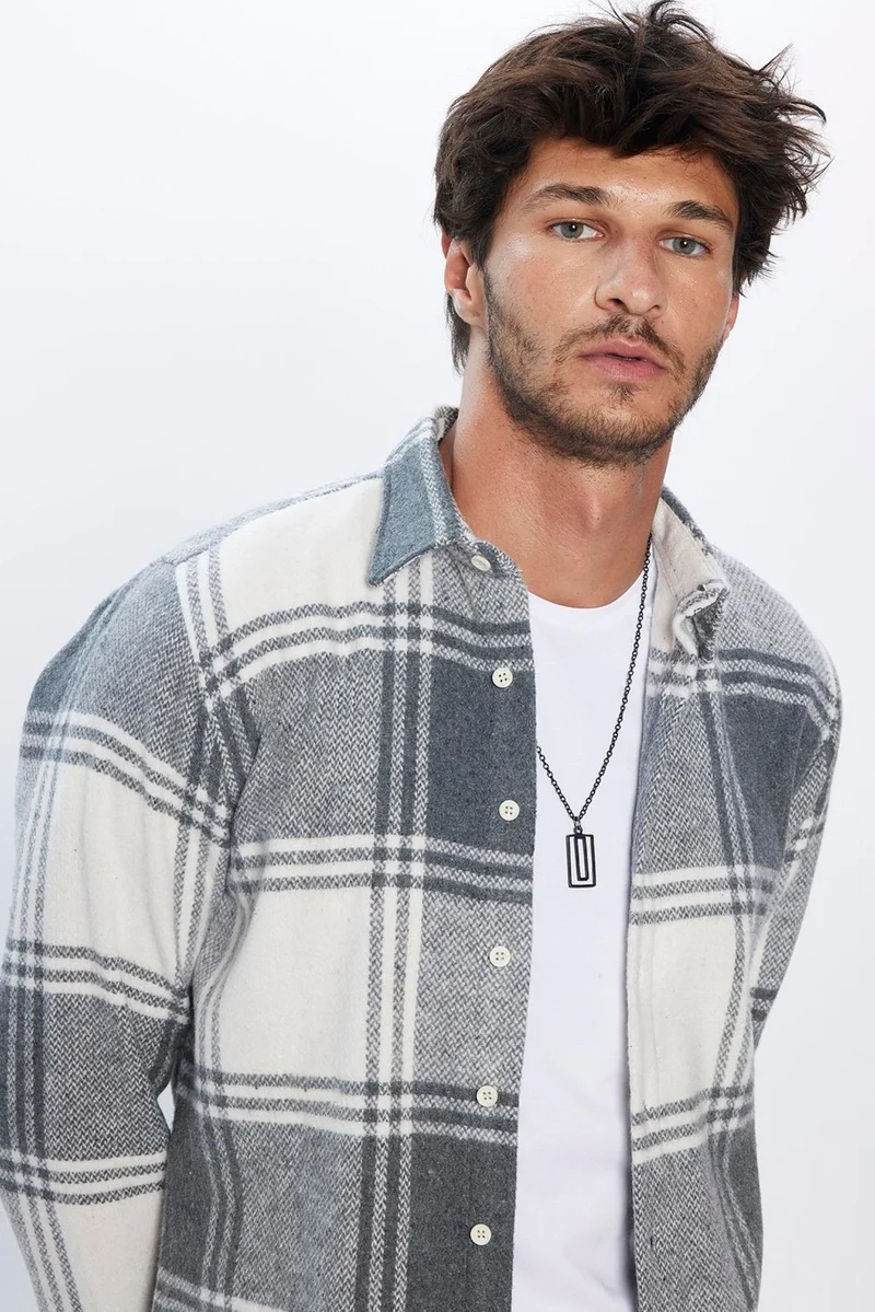 Tudors Men's Slim Fit Slim Fit Lumberjack Plaid Winter Shirt