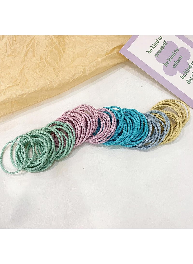 300-Piece Colorful Hair Elastics Hair Ties for Girls & Kids - Soft Rubber Bands, Pigtail & Ponytail Holders, Cute Cartoon and Small Flower Designs, Hair Accessories for Toddlers, Infants, and Children - Image 5