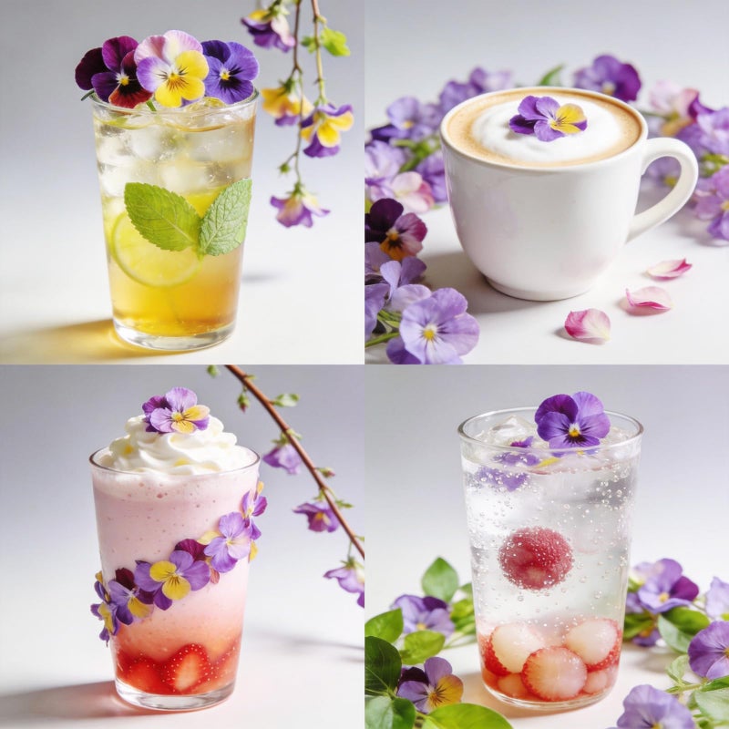 AHTONG 48 Pcs Mix Natural Dried Pressed Flowers for Cake Decorating, Real Dry Flower for Resin Jewelry Making, DIY Art Crafts - Johnny Jump Up - Image 3