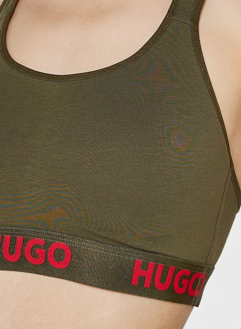 HUGO Logo Band T-Shirt Bra