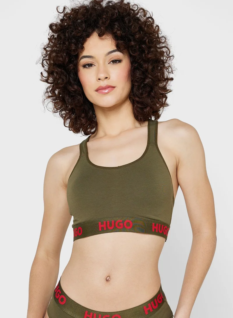 HUGO Logo Band T-Shirt Bra