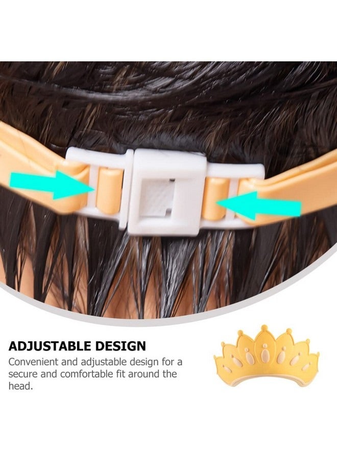 Beauenty Crown Baby Shower Cap Hair Washing Hat Bath Guard Shield Adjustable Visor Protector for Kids Children Toddler Baby Boy Girl Yellow - Image 5