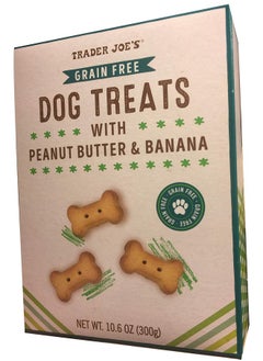 TJ's Trader Joe's | Dog Treats with Peanut Butter & Banana | Grain Free | 10.6 Ounces  - Image 1
