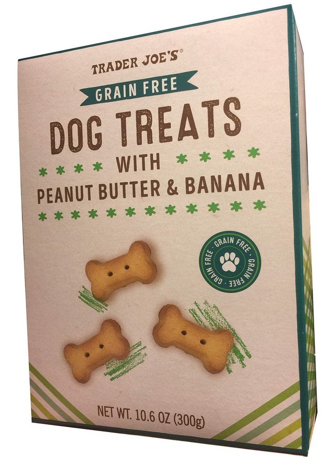 TJ's Trader Joe's | Dog Treats with Peanut Butter & Banana | Grain Free | 10.6 Ounces - Image 1