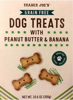 TJ's Trader Joe's | Dog Treats with Peanut Butter & Banana | Grain Free | 10.6 Ounces  - Image 2