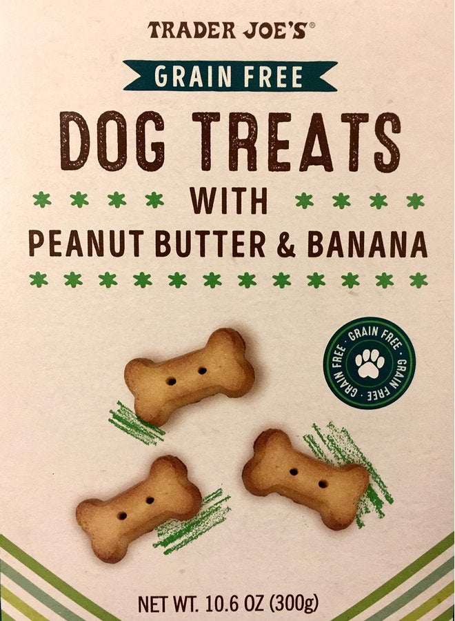 TJ's Trader Joe's | Dog Treats with Peanut Butter & Banana | Grain Free | 10.6 Ounces - Image 2