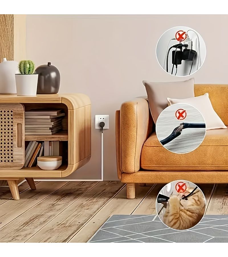 1 Roll PVC Cable Protector Gray Semicircle 118.11 Inch Self Adhesive Wall Floor Wire Management Concealed Grommet - Image 4