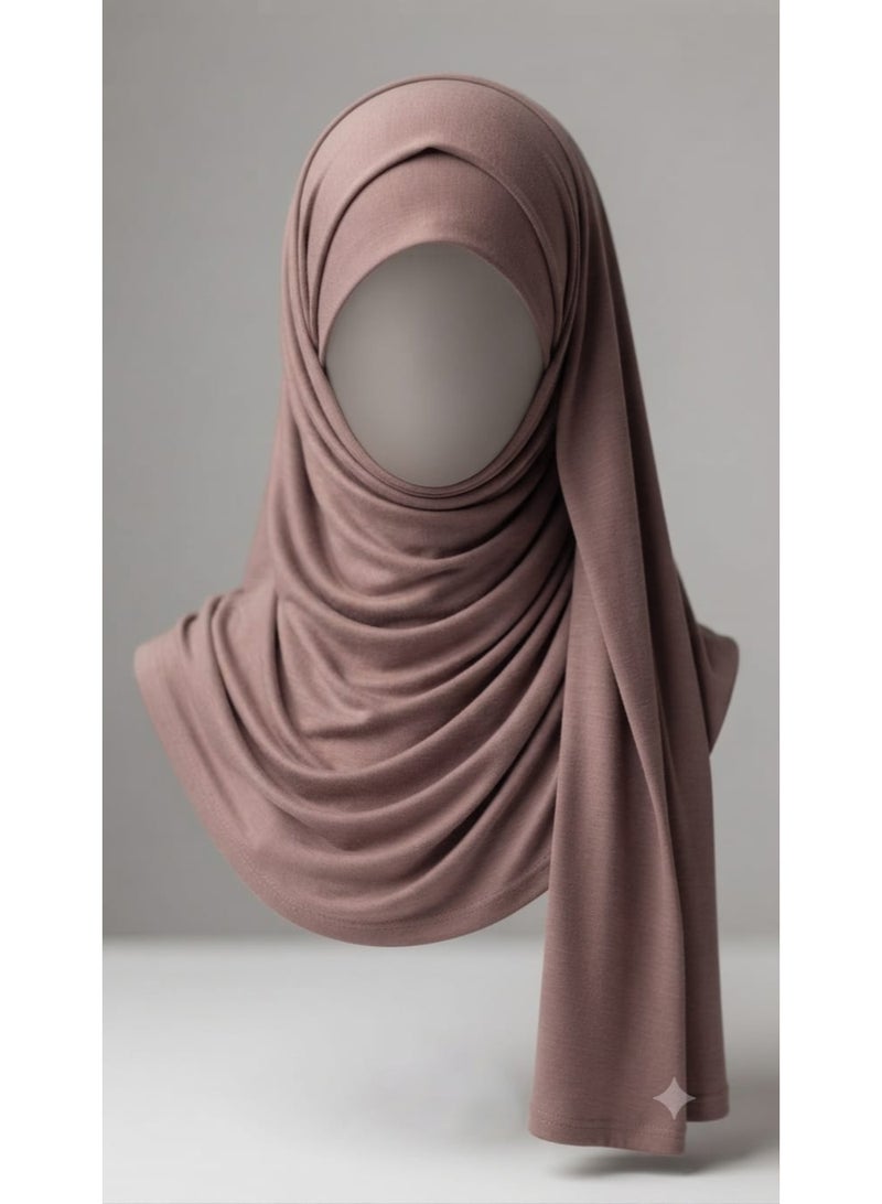 Jersey Instant Hijab for Women, Dusty Rose