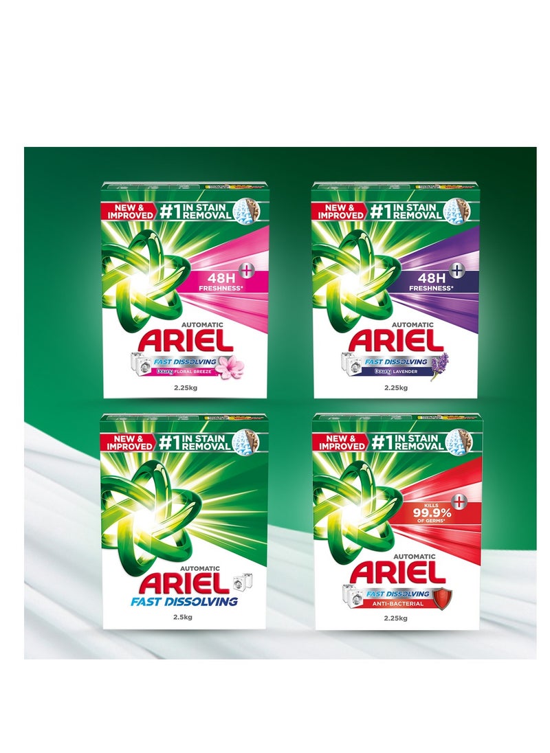 Ariel - Fast Dissolving Laundry Detergent Powder With Lavender Dual Pack 2 x 2.5kg - Image 1
