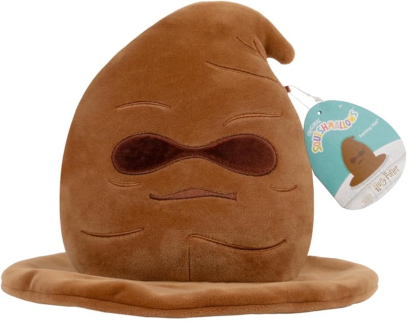 Squishmallows Harry Potter Sorting Hat Plush, 25.4 cm, Brown Soft Toy, Official Wizarding World Collection