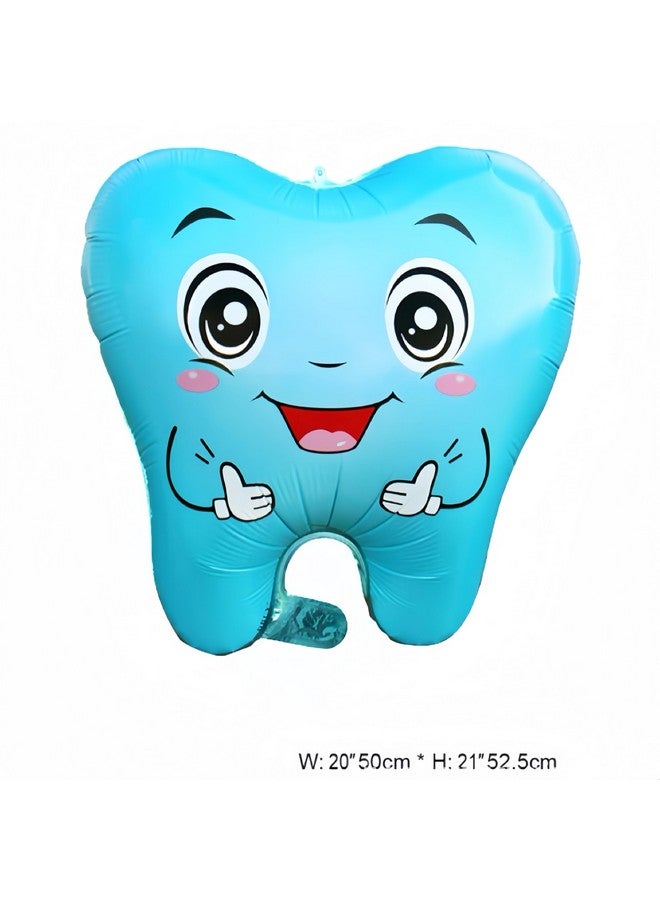 CYMYLAR 4Pcs Cute Tooth Balloons for Baby Full Moon Party/Dentist Dental Graduation Party Decor/Teeth Theme Supplies/Children's Oral Health Education Activity/Dental Student Graduation/Tooth Clinic Decor  - Image 2