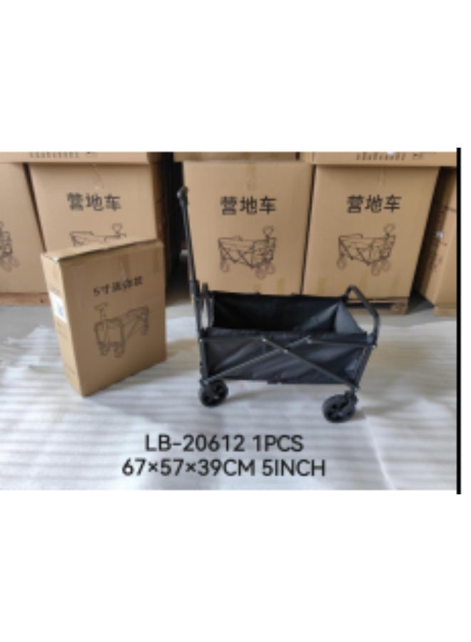 Talzeo Heavy-Duty Collapsible Wagon Cart with Extra Large Capacity & Drink Holders | Foldable Utility Cart with All-Terrain Wheels for Shopping, Camping, Beach & Sports - Image 4