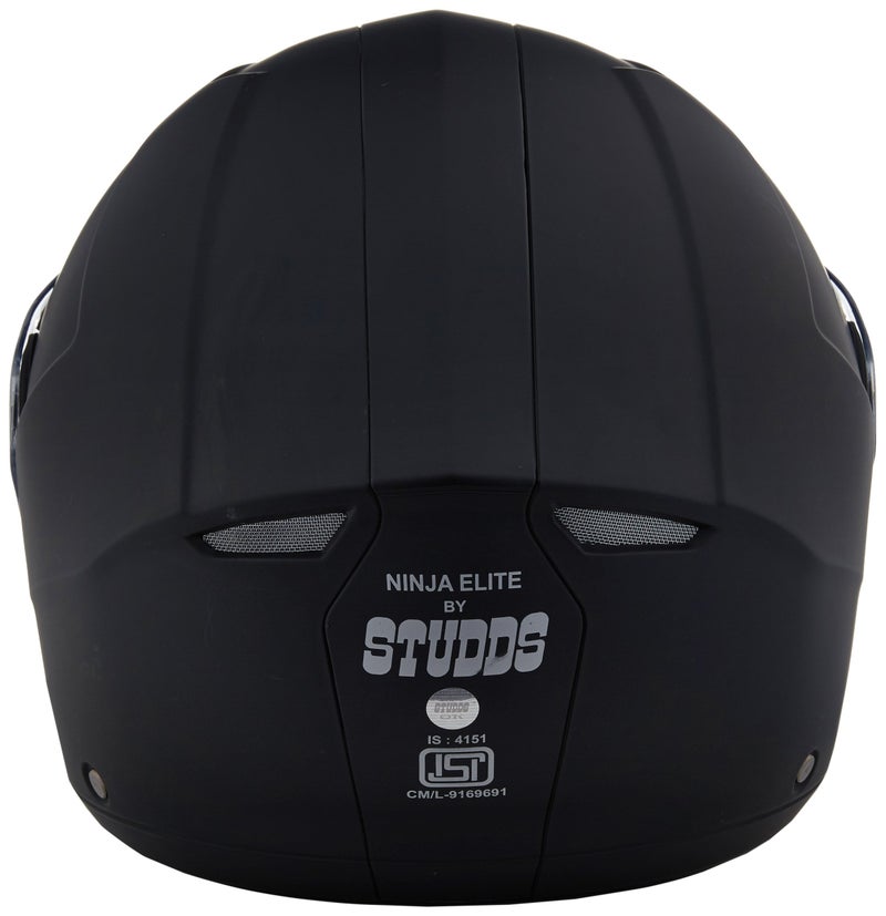 Studds Ninja Elite SUPER Flip Up Full Face Helmet (Matt Black, Medium) - Image 4