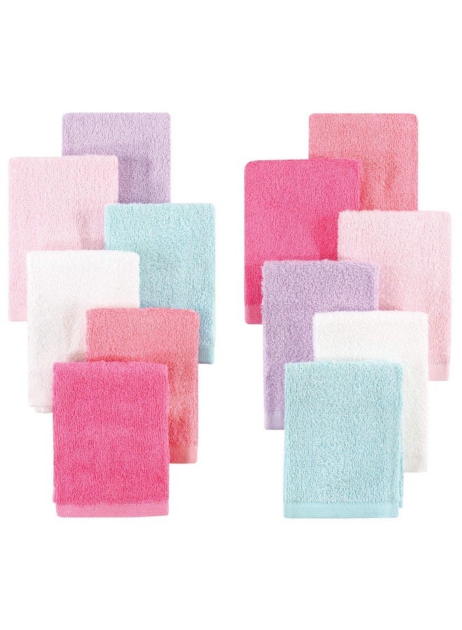 Hudson Baby Unisex Baby Rayon from Bamboo Woven Washcloths 12pk, Pink Lilac, One Size - Image 2