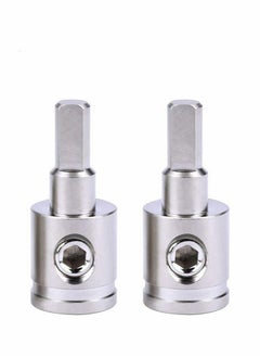 SYOSI 2PCS Amp Input Reducer 1 and 0 Gauge to 4 Gauge Wire Reducer Power and Ground GA adapters Nickel Plated Brass  - Image 1