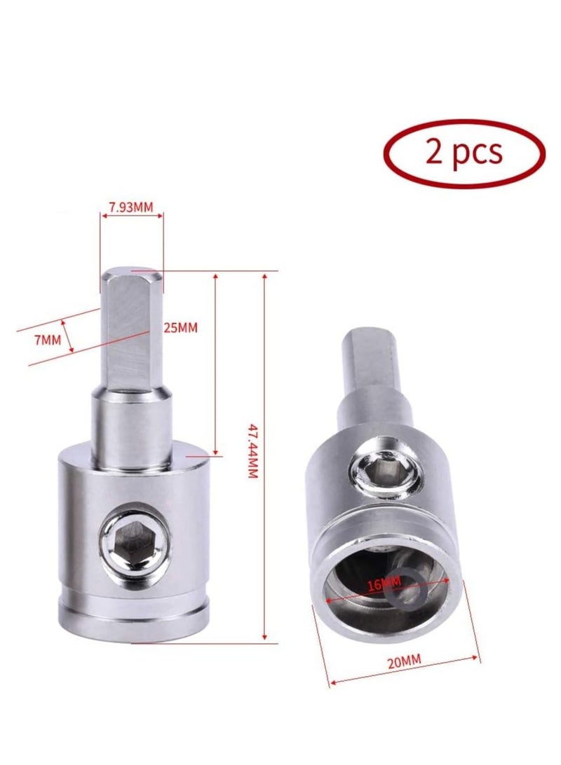SYOSI 2PCS Amp Input Reducer 1 and 0 Gauge to 4 Gauge Wire Reducer Power and Ground GA adapters Nickel Plated Brass  - Image 4