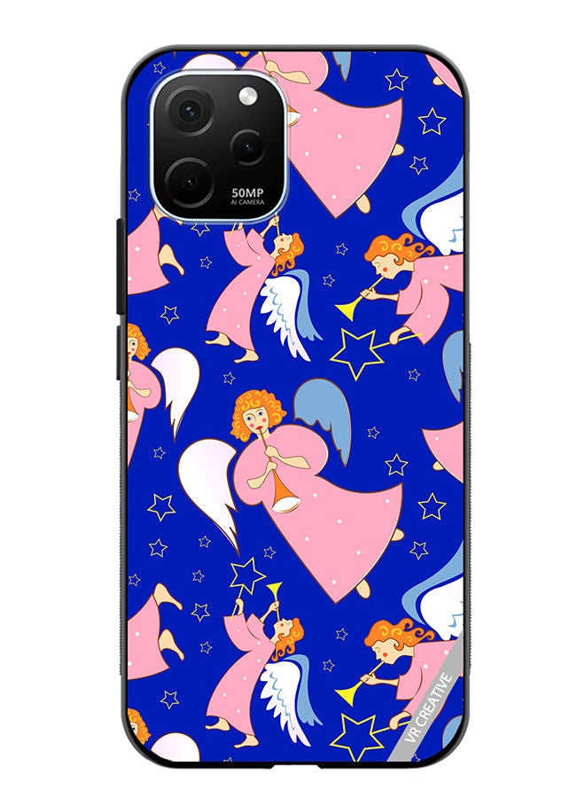 VR CREATIVE Protective Case Cover For Huawei Enjoy 50z Christmas Angels With Flutes Design Multicolour - Image 1