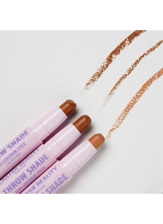 Carter Beauty By Marissa Carter - Throw Shade Duo Contour Stick - Features Two Creamy Sticks - Adds Definition To The Face - Conceals And Corrects The Complexion - Easily Blendable - Cruelty-Free - Dark - Image 1