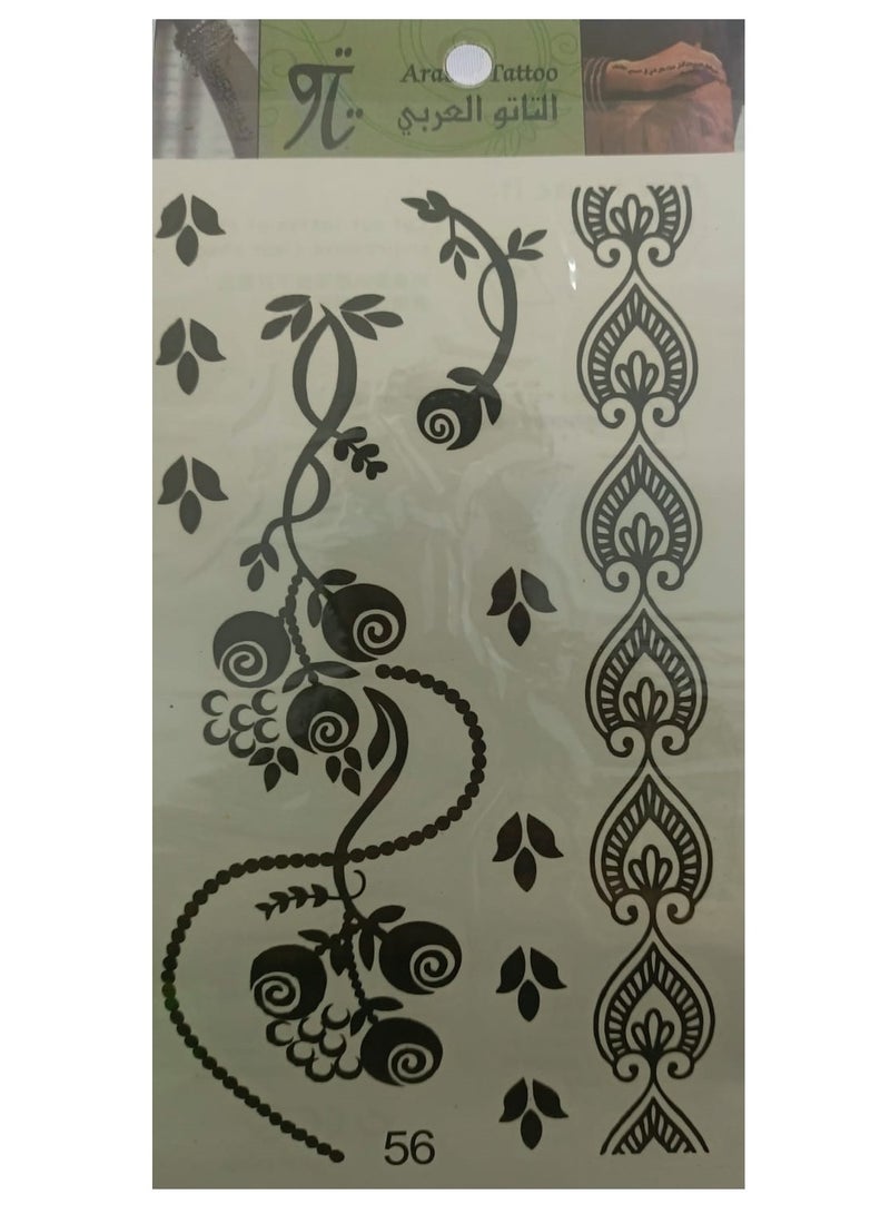 Generic Temporary tattoo sticker various shapes