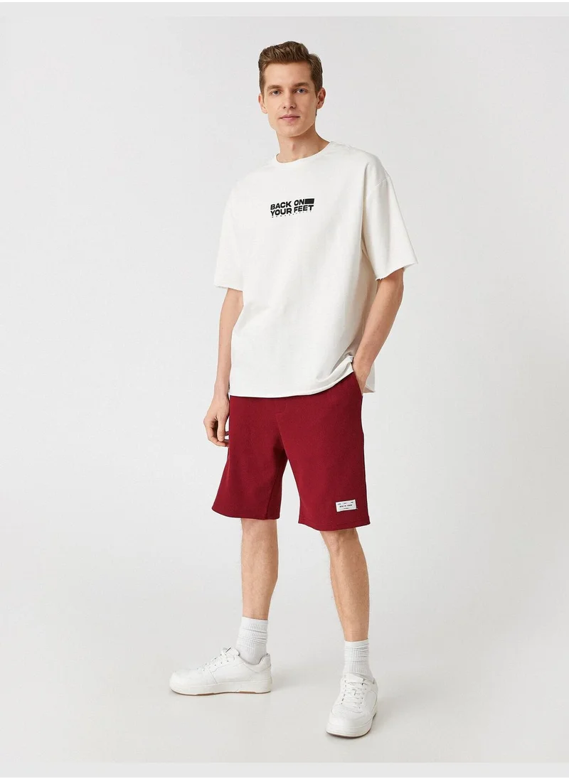 كوتون Patched Basic Shorts