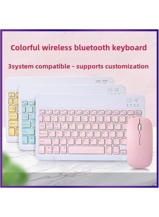 Bluetooth Keyboard For IPad Tablet PC Wonderful Control Mobile Phone Wireless Mouse Suit Factory-Color:7inch Single (opp Bag)-Product Type:Sky Blue - Image 3