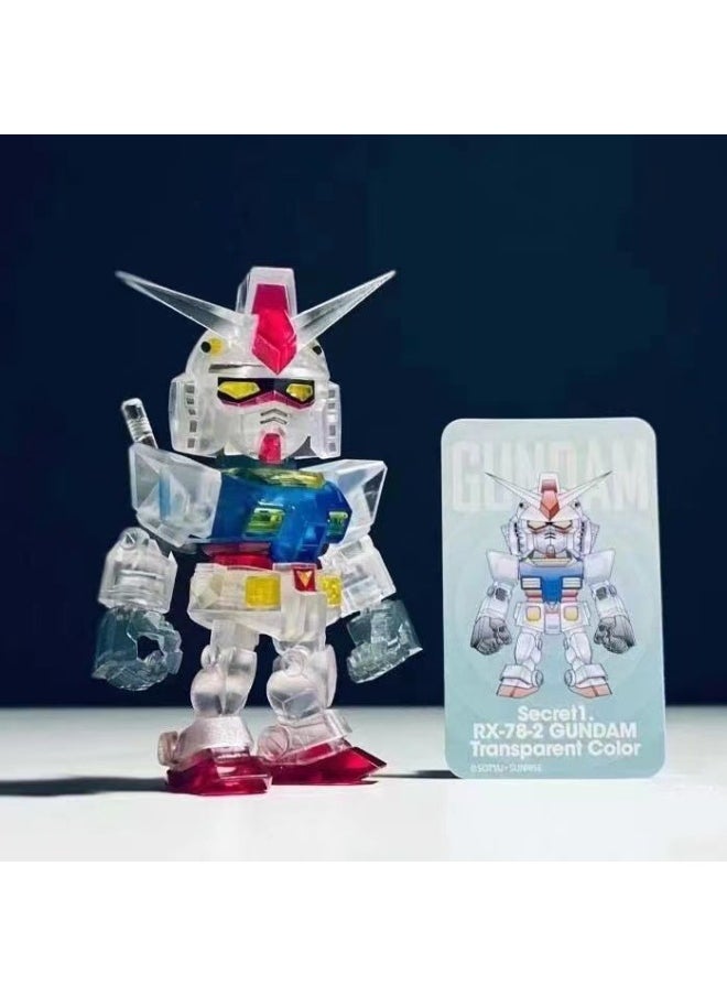 Generic - McDonald's Gundam Joint Angus Transparent Black Gold Yuanzu Hamburg Hand-held Mecha Model Toy Peripheral Ornaments-Color:Red And White Color Matching Gundam [color Box] - Image 1