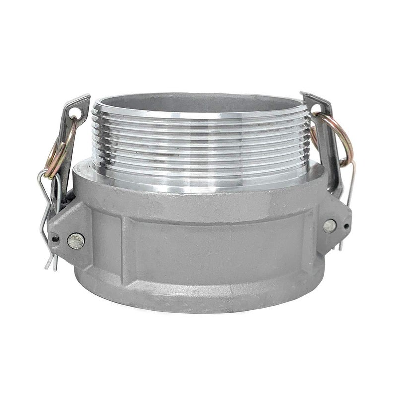 Gloxco Aluminum Type B Cam and Groove Fitting, 4" Female Camlock x 4" Male NPT (CAM-40-B-AL) - Image 3