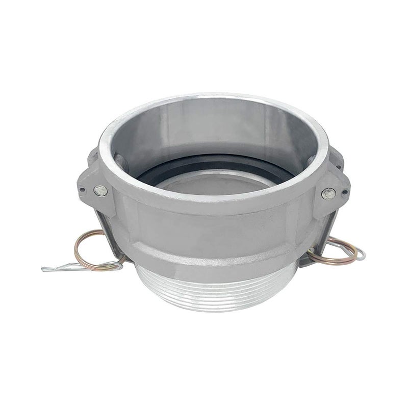 Gloxco Aluminum Type B Cam and Groove Fitting, 4" Female Camlock x 4" Male NPT (CAM-40-B-AL) - Image 5