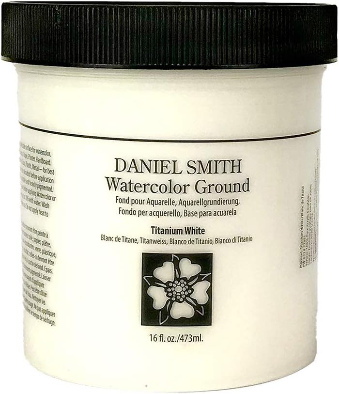 DANIEL SMITH Watercolor Ground 16oz Jar - Titanium White - Image 1